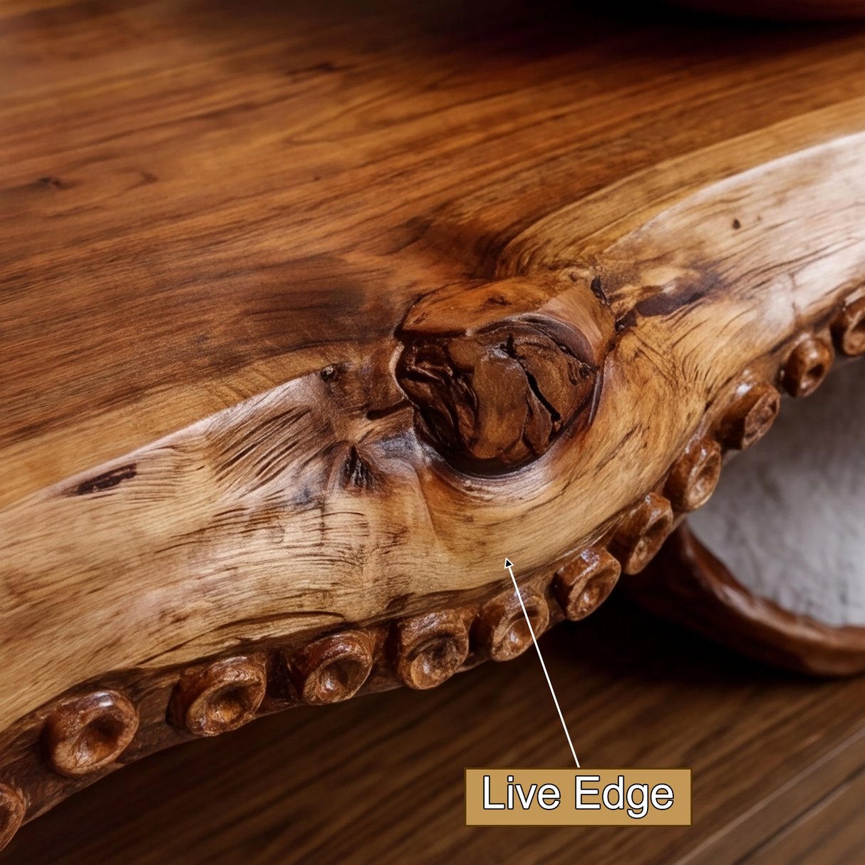 Corvethis Octopus Form Sculpted Solid Wood Floating Bathroom Vanity - Timberustic Floating Bathroom Vanity