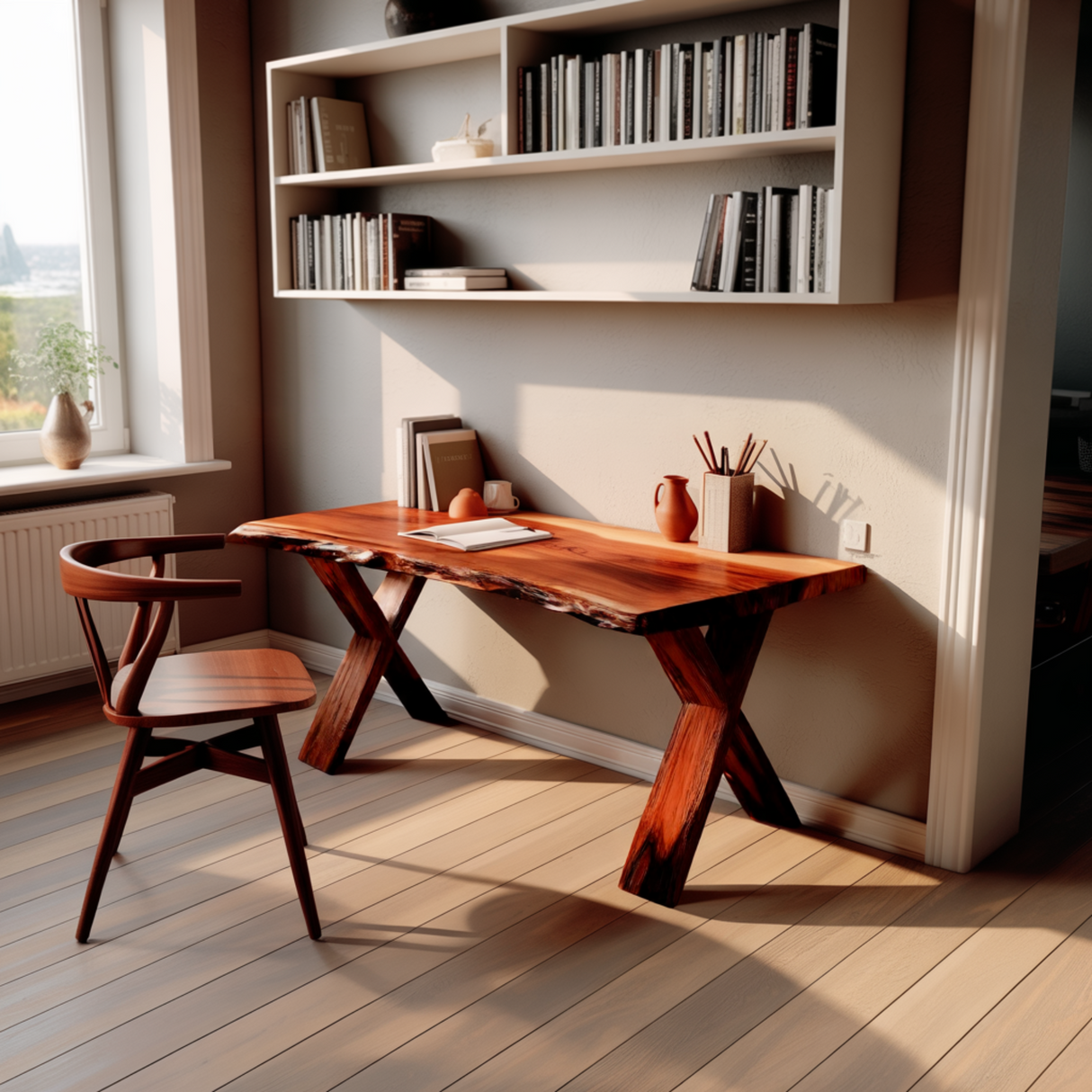 Crosscrest Live Edge Solid Wood Desk