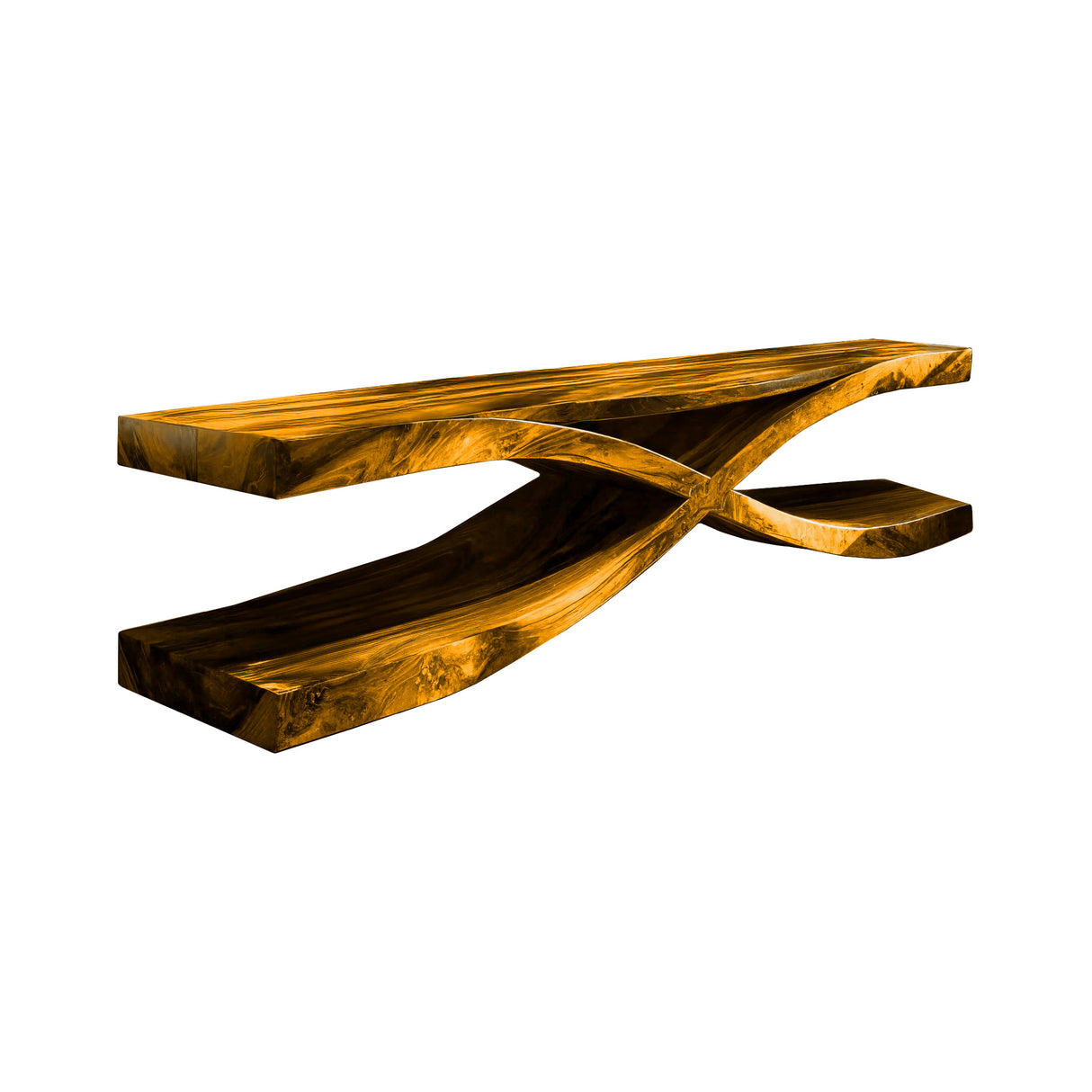 Crosswave Sculpted Solid Wood TV Console Teak - Timberustic TV Console