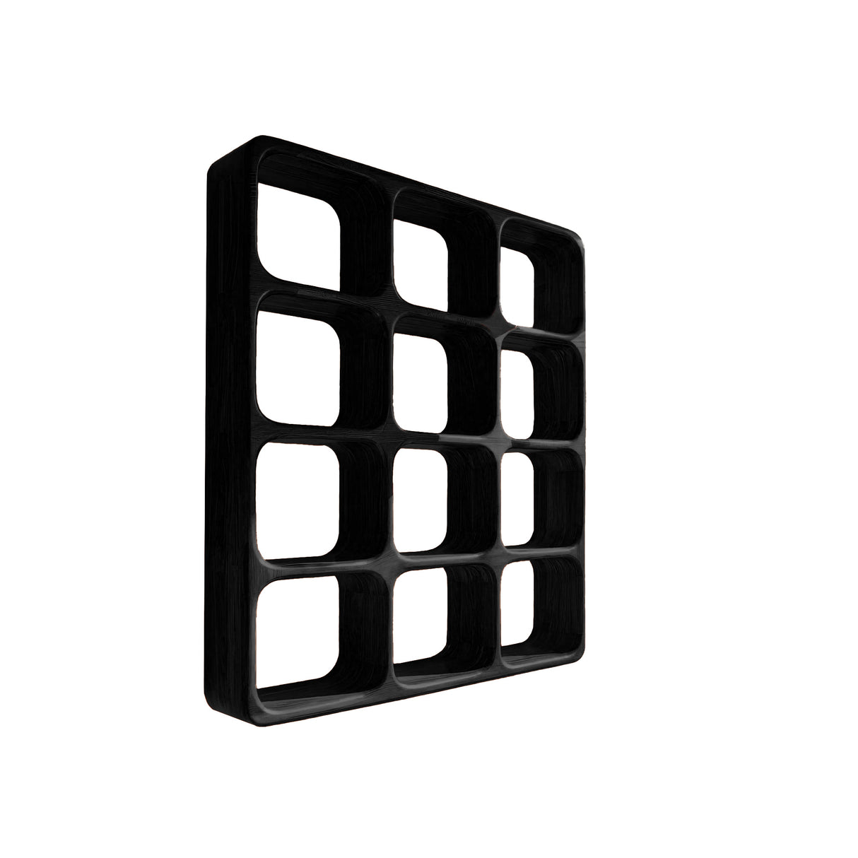 Cubora Solid Wood Handcrafted Floating Bookshelf Black - Timberustic Floating Bookshelf