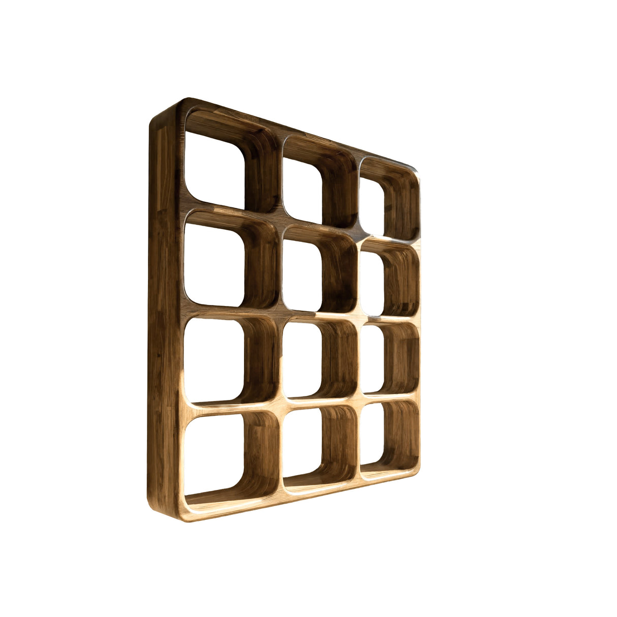Cubora Solid Wood Handcrafted Floating Bookshelf Natural Oak - Timberustic Floating Bookshelf