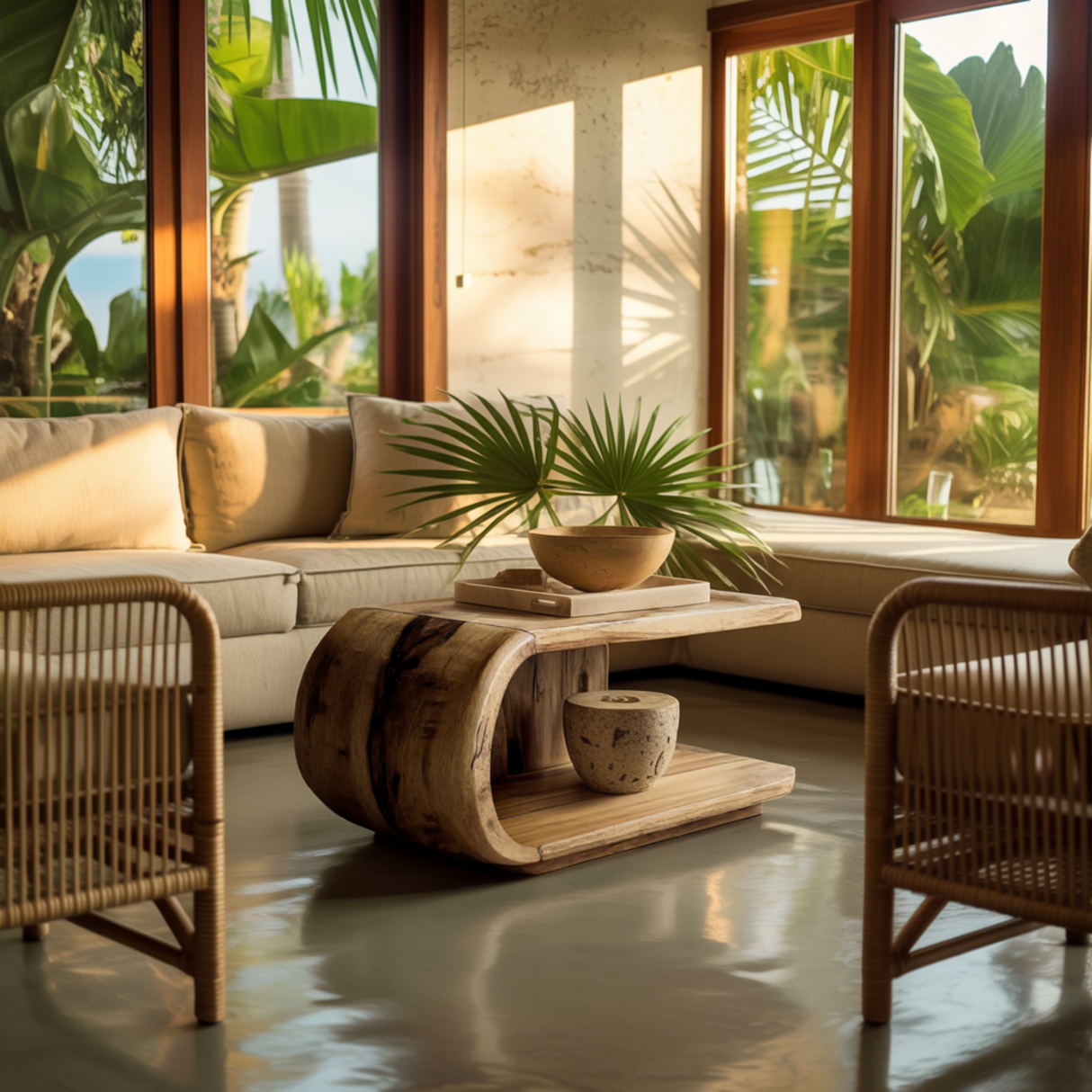 Curvalo Solid Wood Coffee Table - Timberustic Coffee Table