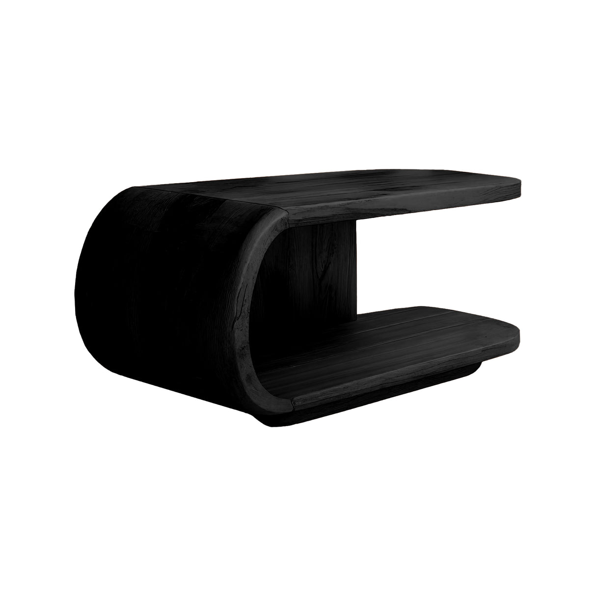 Curvalo Solid Wood Coffee Table Black - Timberustic Coffee Table