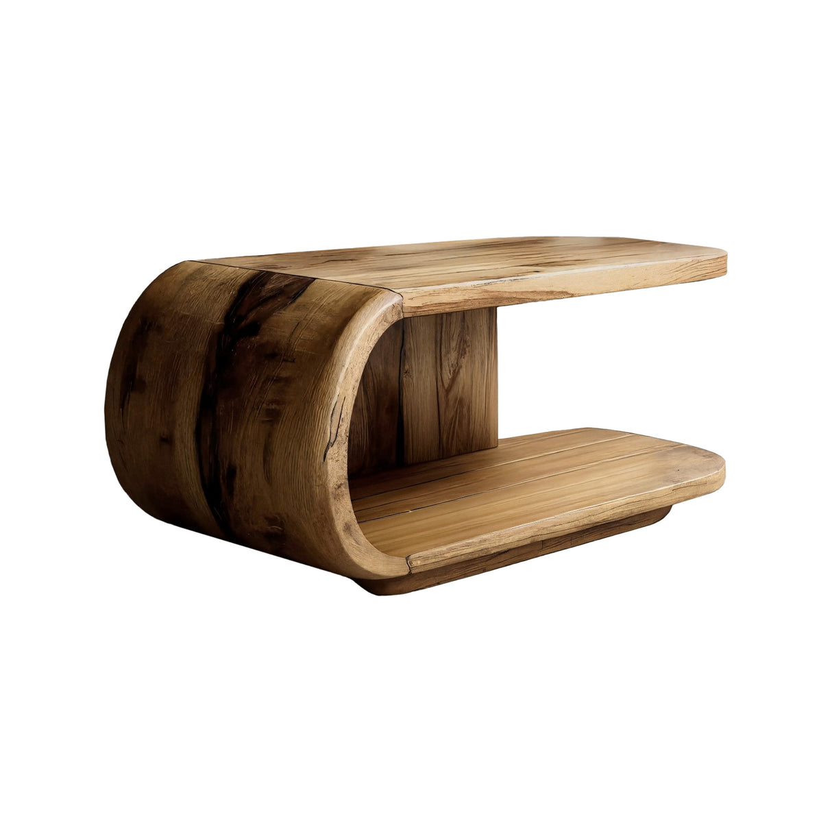 Curvalo Solid Wood Coffee Table Natural Oak - Timberustic Coffee Table