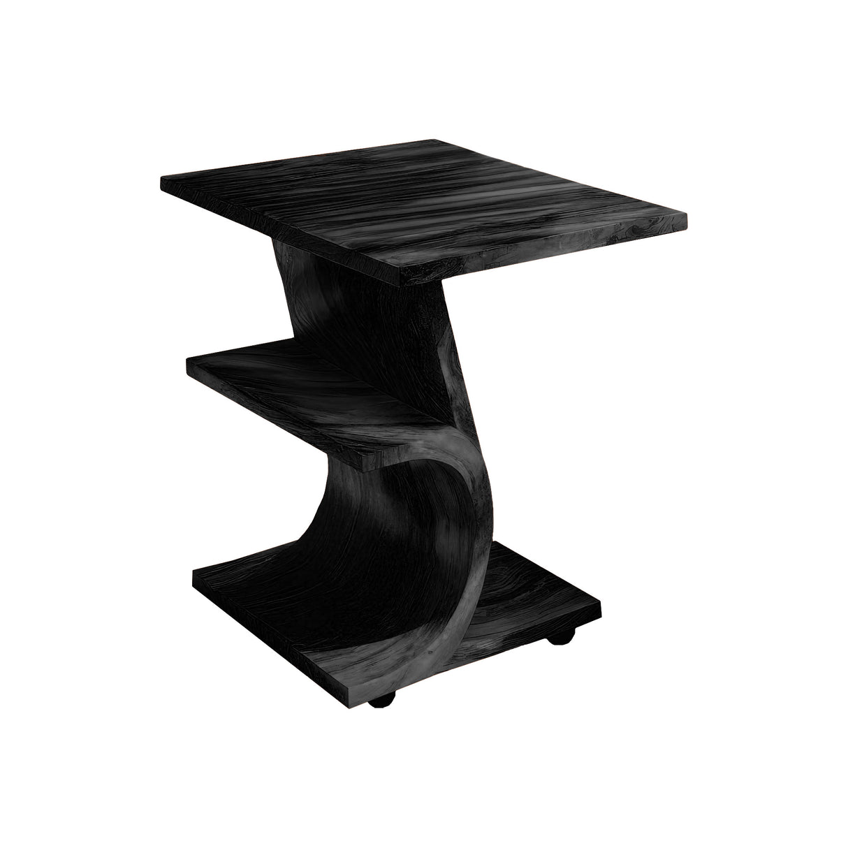 Curvecrest Solid Wood Side Table