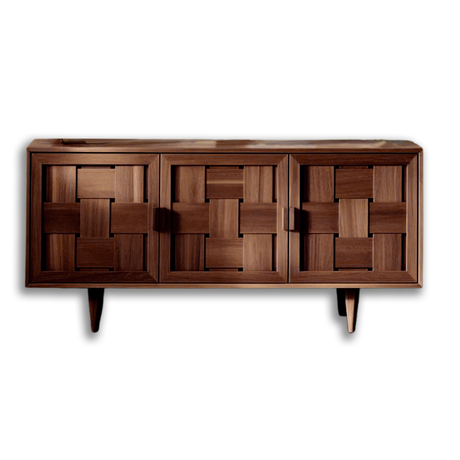 Geometric Oak Panel Sideboard | Handcrafted Modern Storage Cabinet by Timberustic