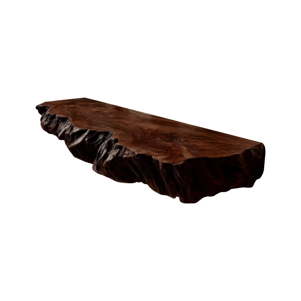 Norvian Live Edge Solid Wood Floating Bathroom Vanity SPA905613 Dark Walnut - Timberustic Floating Bathroom Vanity