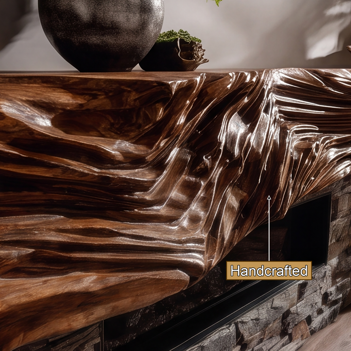 Draeven Handcrafted Fireplace Mantel Shelf SPA358423