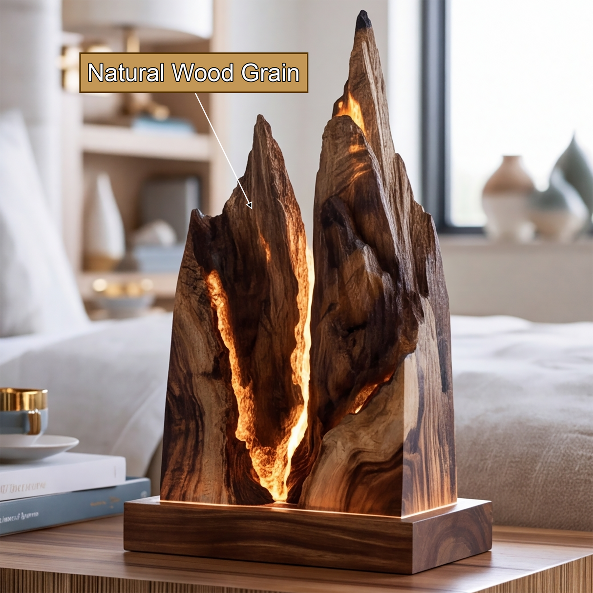 Drakmire Sculpted Mountain Table Lamp - Timberustic Table Lamp