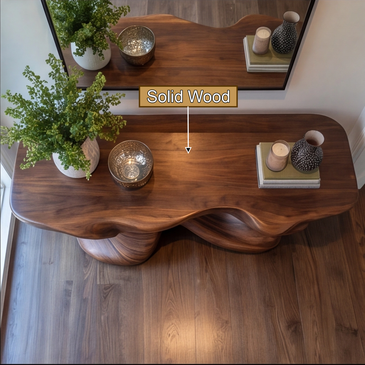 Dralyth Sculpted Solid Wood Console Table - Timberustic Console Table