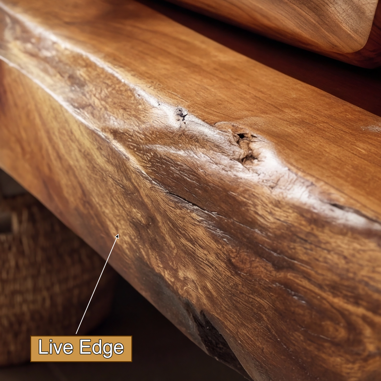Dravelle Live Edge Solid Wood Floating Bathroom Vanity SPA789521 - Timberustic Floating Bathroom Vanity