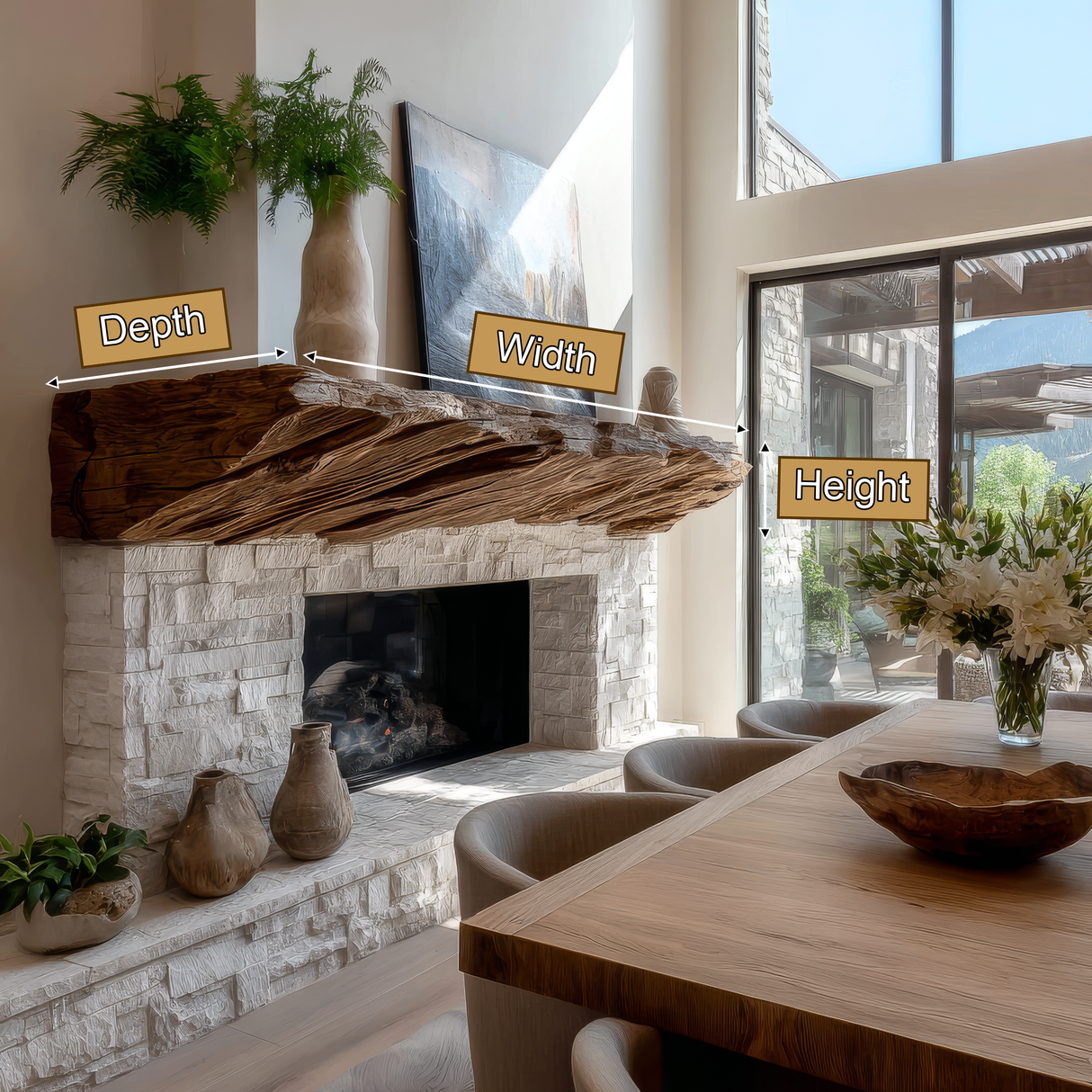 Dravik Handcrafted Fireplace Mantel Shelf SPA298583