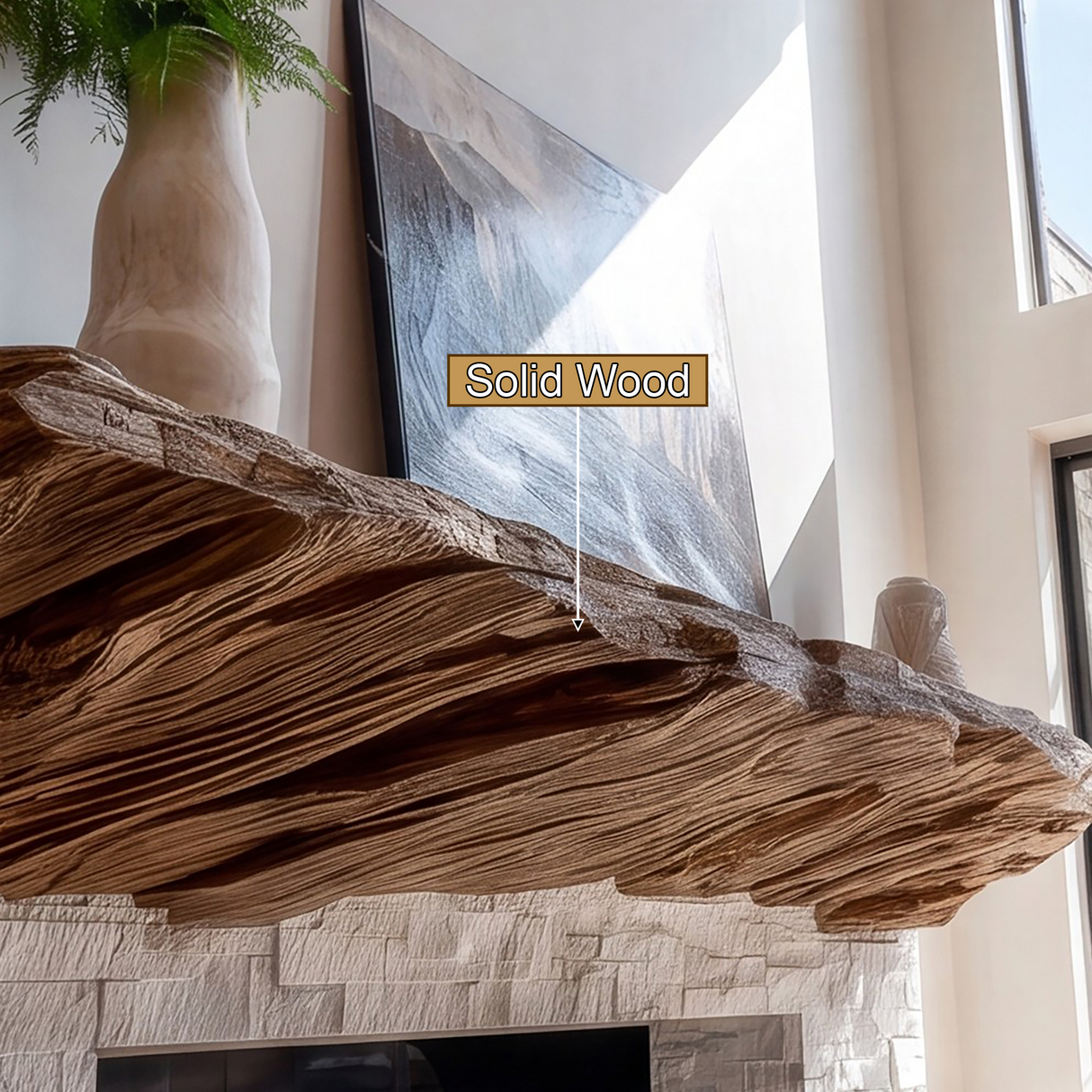 Dravik Handcrafted Fireplace Mantel Shelf SPA298583