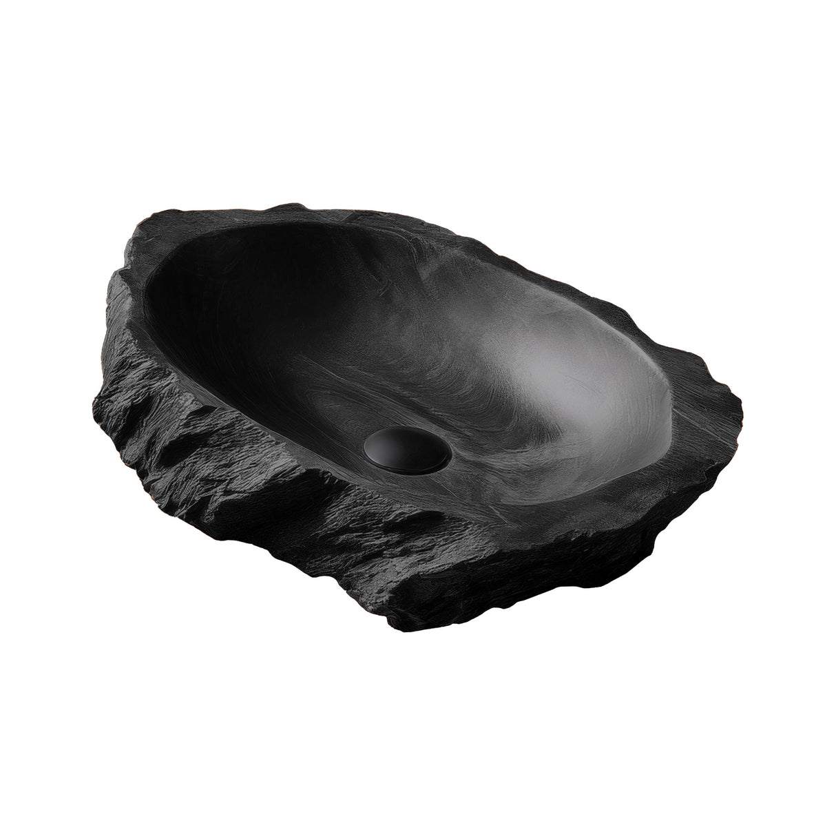Drevan Live Edge Solid Wood Vessel Sink Black - Timberustic Vessel Sinks