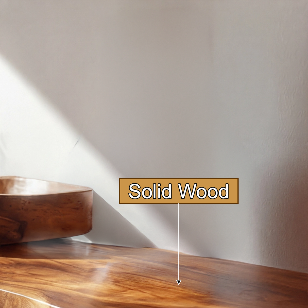 Drevano Sculpted Solid Wood Mountain Floating Shelf - Timberustic Floating Shelf