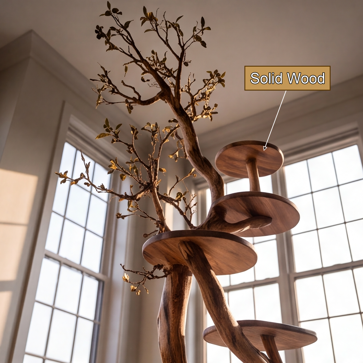 Driftbloom Handcrafted Tree Branch Parrot Stand SPA829375 - Timberustic Tree Branch Parrot Stand