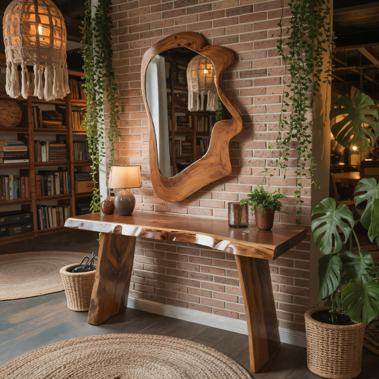 Driftform Handcrafted Live Edge Solid Wood Mirror