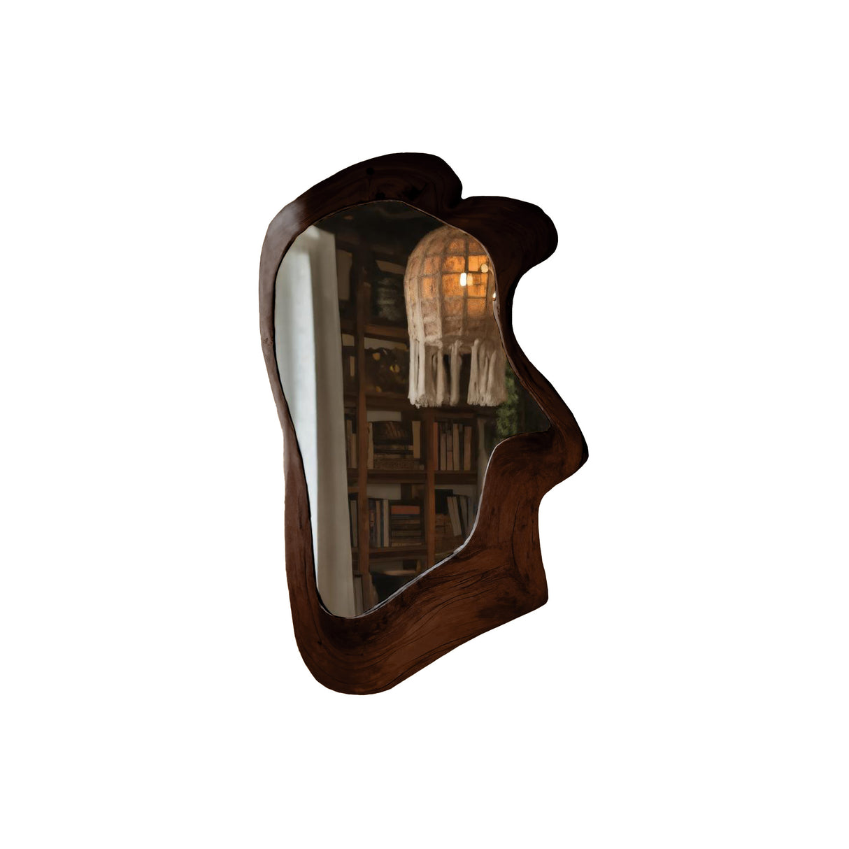 Driftform Handcrafted Live Edge Solid Wood Mirror Dark Walnut - Timberustic Mirror