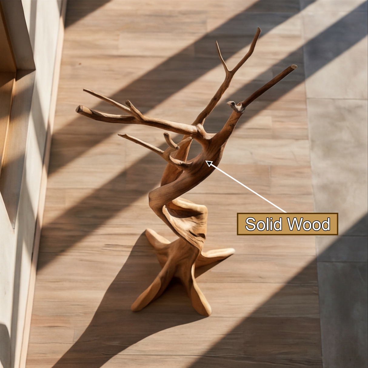 Driftmere Sculpted Solid Wood Tree Coat Rack - Timberustic Tree Coat Rack