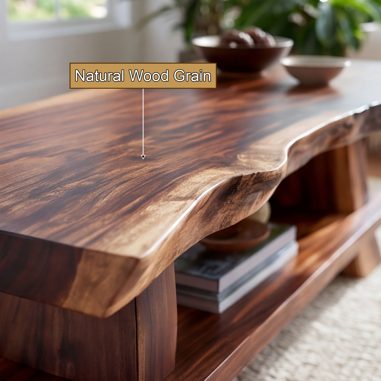 Driftmoor Live Edge Solid Wood Coffee Table SPA120364 - Timberustic Coffee Table