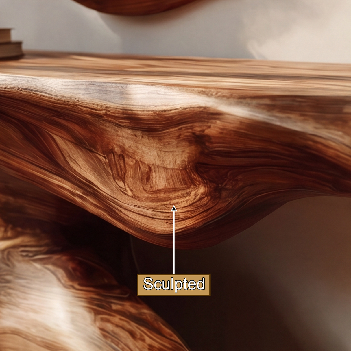 Driftmoor Sculpted Solid Wood Console Table
