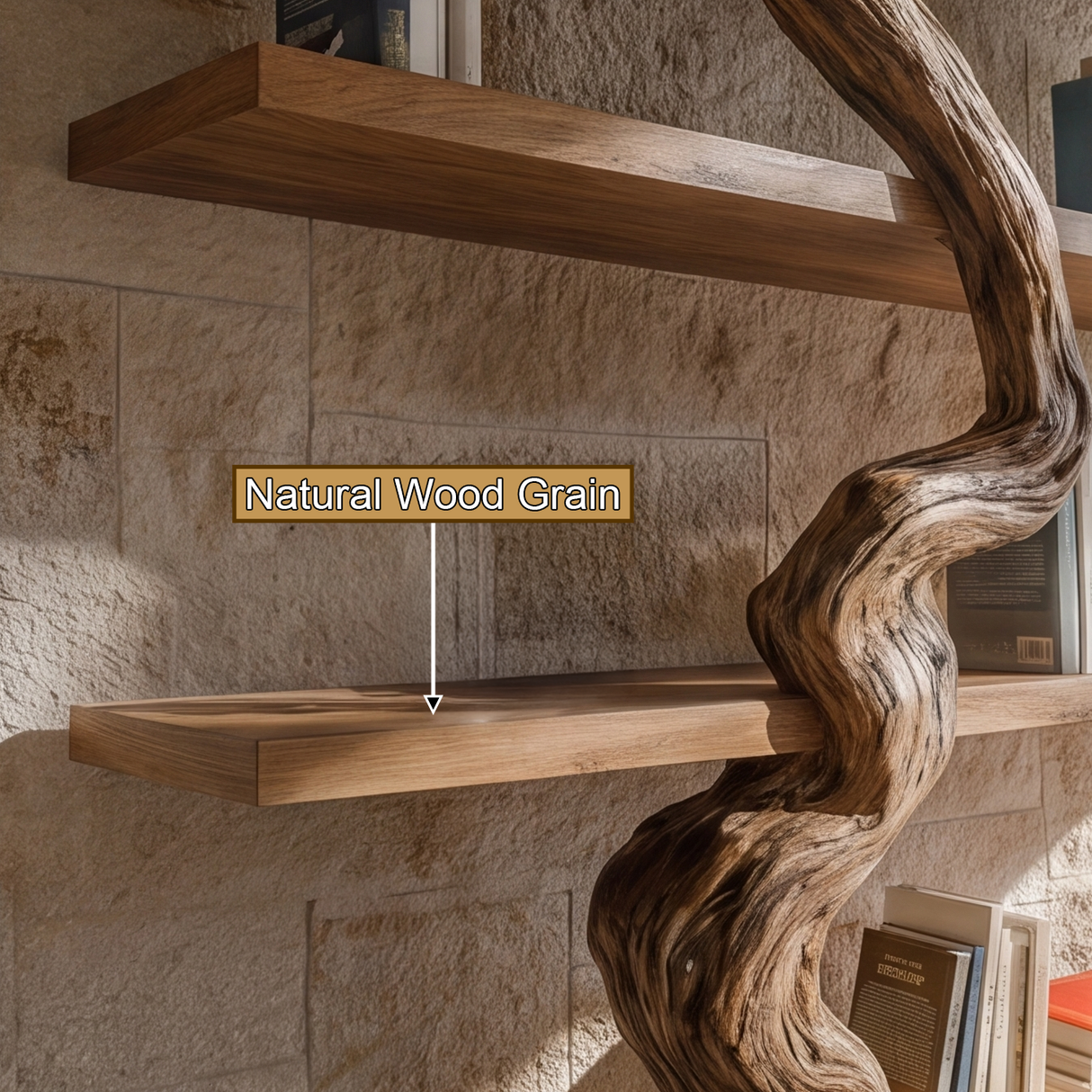 Driftroot Handcrafted Solid Wood Tree Bookshelf - Timberustic Tree Bookshelf