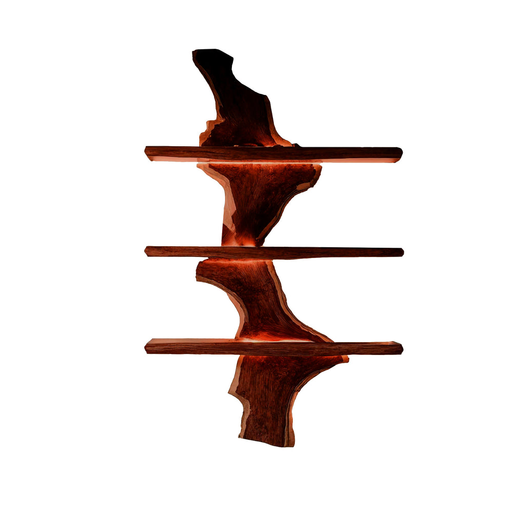 Driftwood Edge Floating Wine Rack