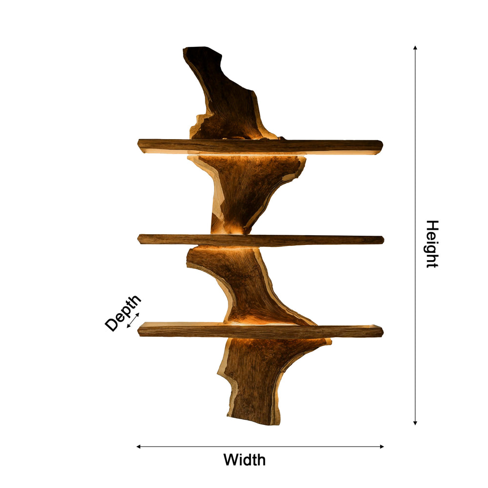 Driftwood Edge Floating Wine Rack