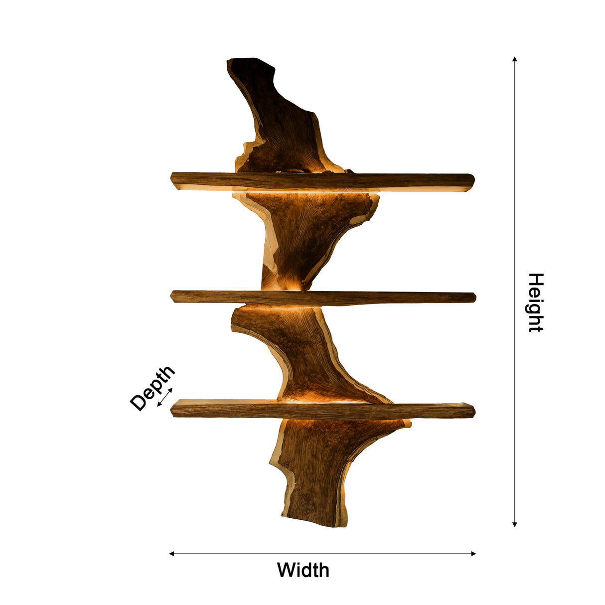 Driftwood Edge Floating Wine Rack