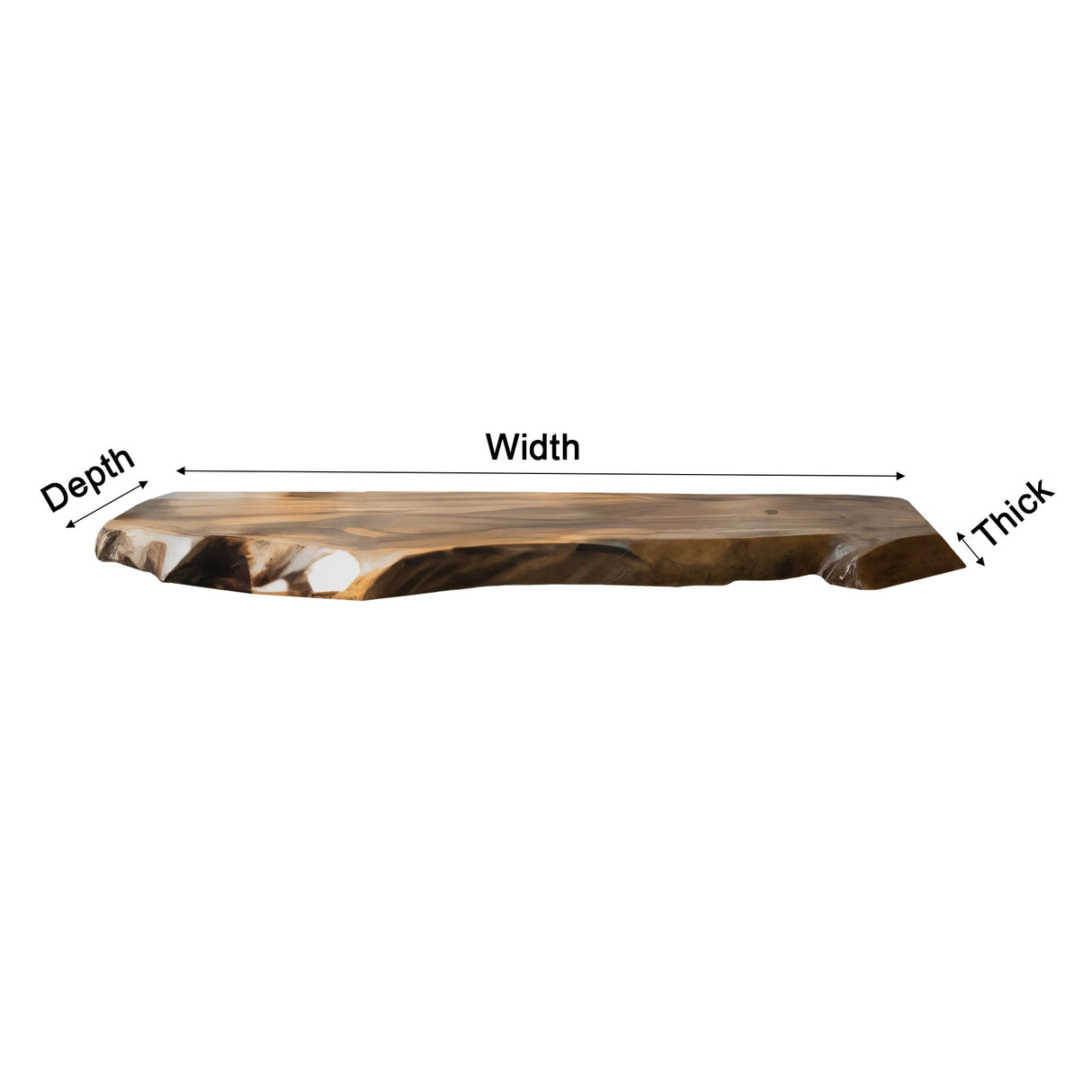 Driftwood Live Edge Wood Floating Bathroom Vanity - Timberustic Floating Bathroom Vanity