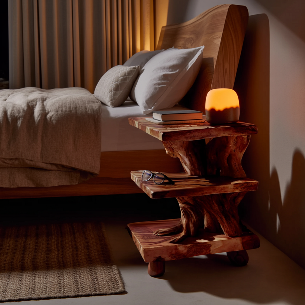 Earthgrain Live Edge Bedside Table