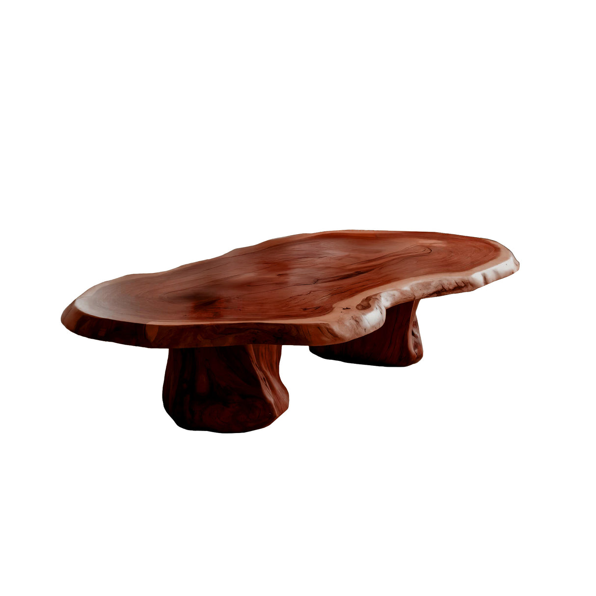 Earthgrain Live Edge Solid Wood Coffee Table Mahogany - Timberustic Coffee Table