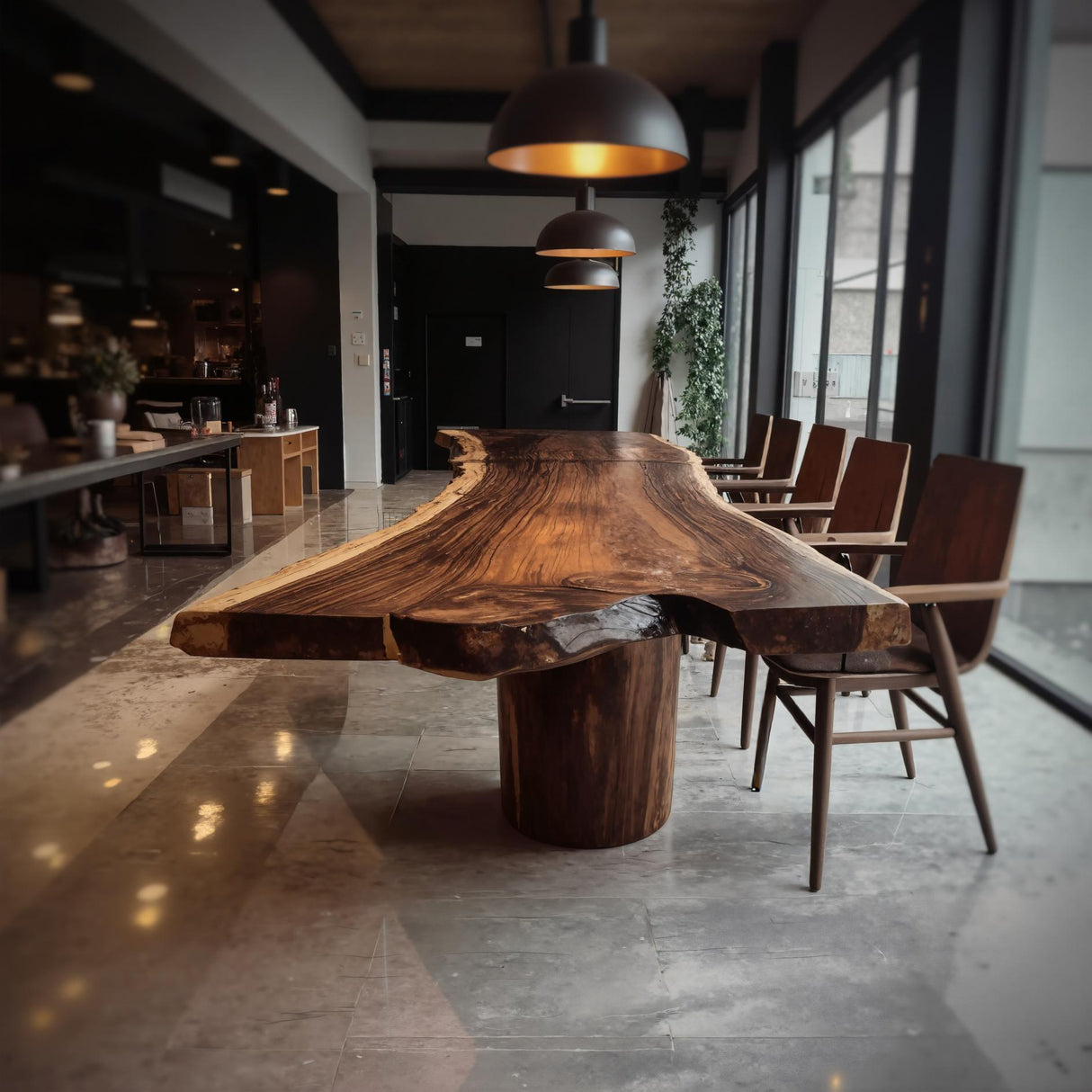 Earthspan Live Edge Solid Wood Dining Table - Timberustic Dining Table