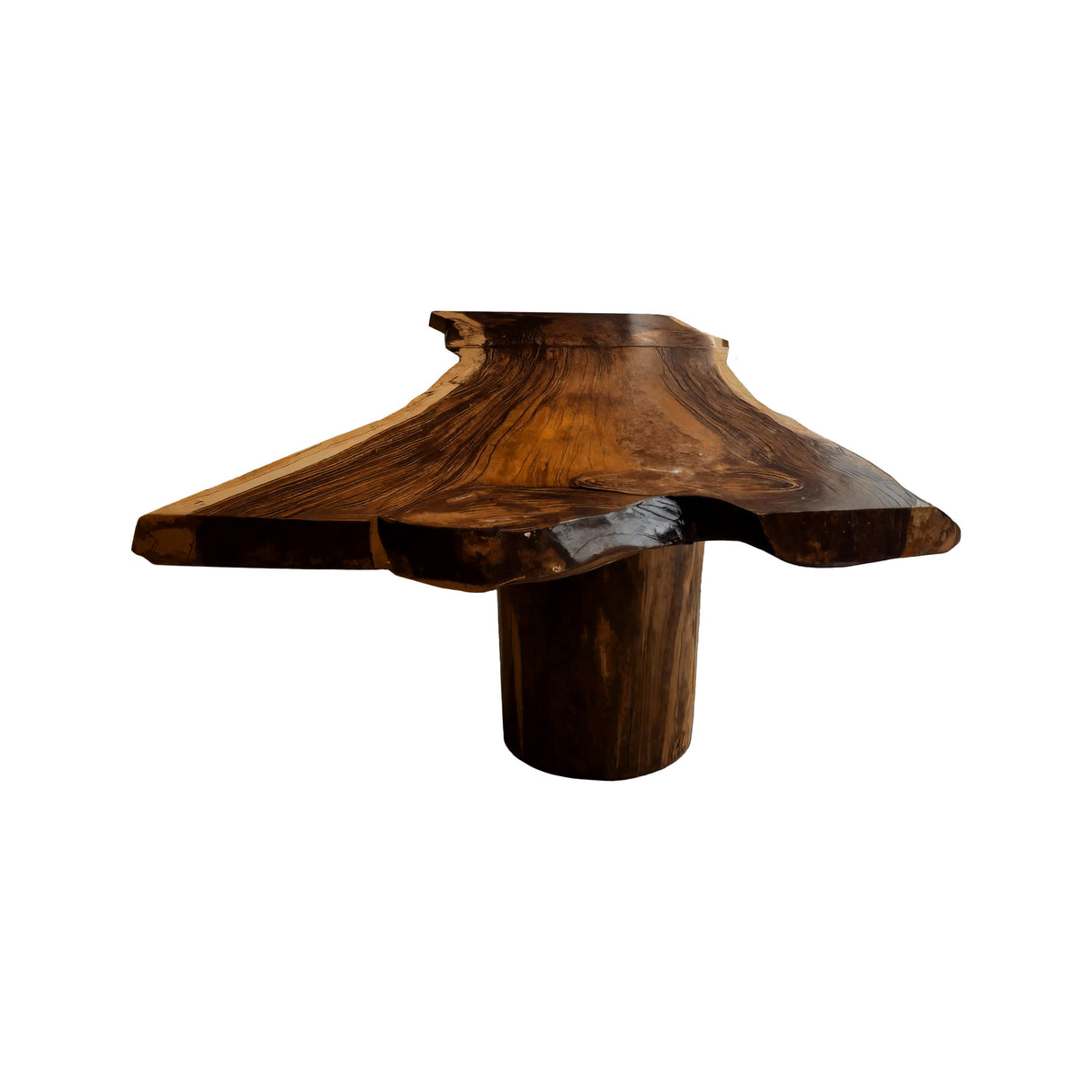 Earthspan Live Edge Solid Wood Dining Table Brown - Timberustic Dining Table