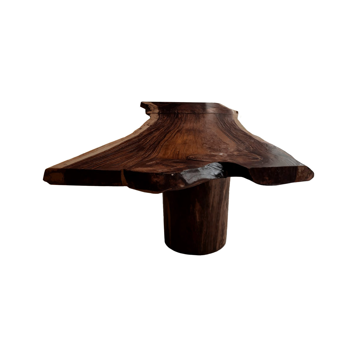 Earthspan Live Edge Solid Wood Dining Table Dark Walnut - Timberustic Dining Table