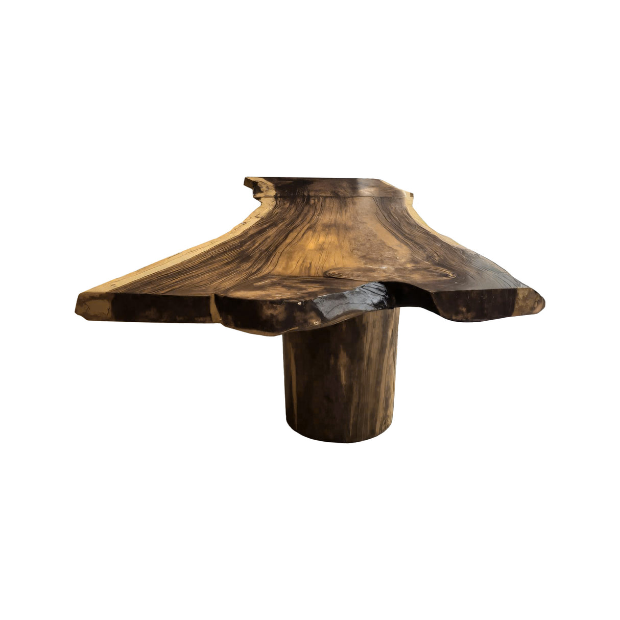 Earthspan Live Edge Solid Wood Dining Table Natural Oak - Timberustic Dining Table
