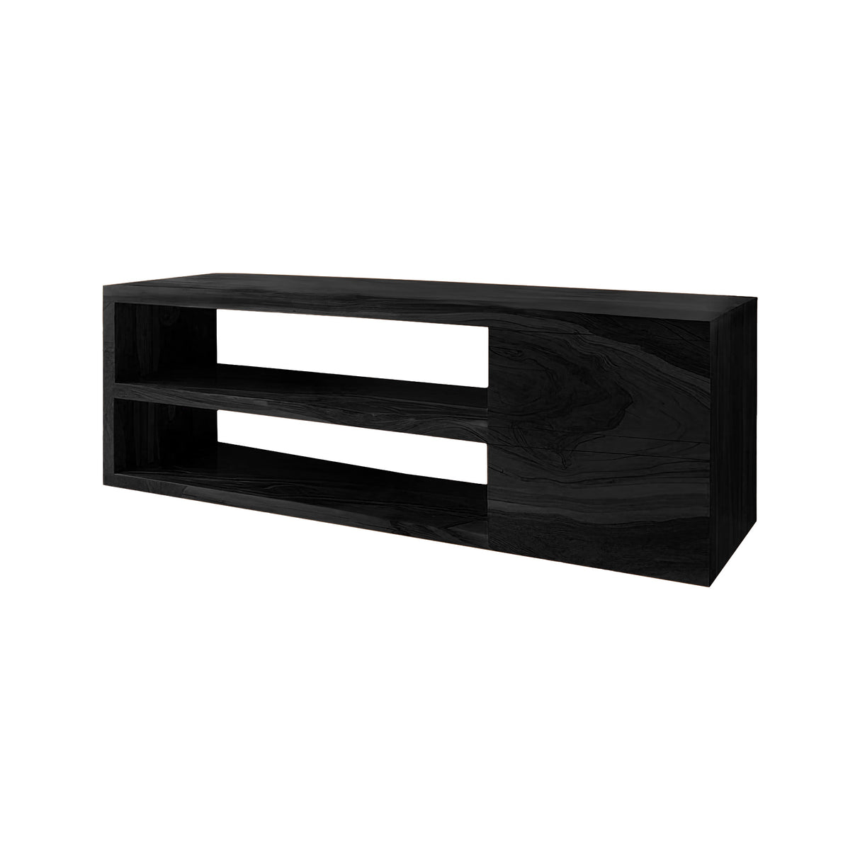 Echra Modern Japandi Handcrafted Solid Wood Floating Bathroom Vanity With Drawers Black - Timberustic Floating Bathroom Vanity With Drawers