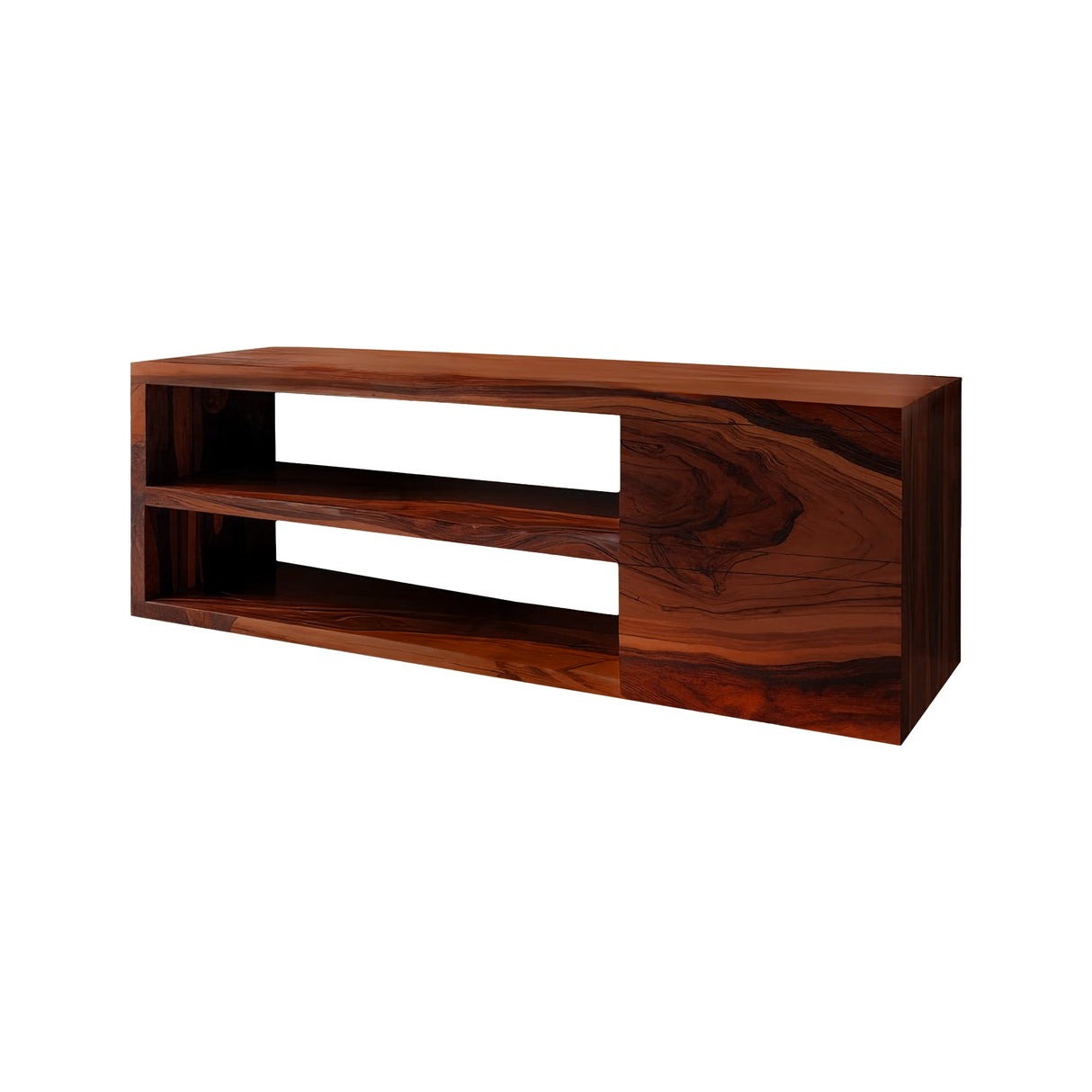 Echra Modern Japandi Handcrafted Solid Wood Floating Bathroom Vanity With Drawers Mahogany - Timberustic Floating Bathroom Vanity With Drawers