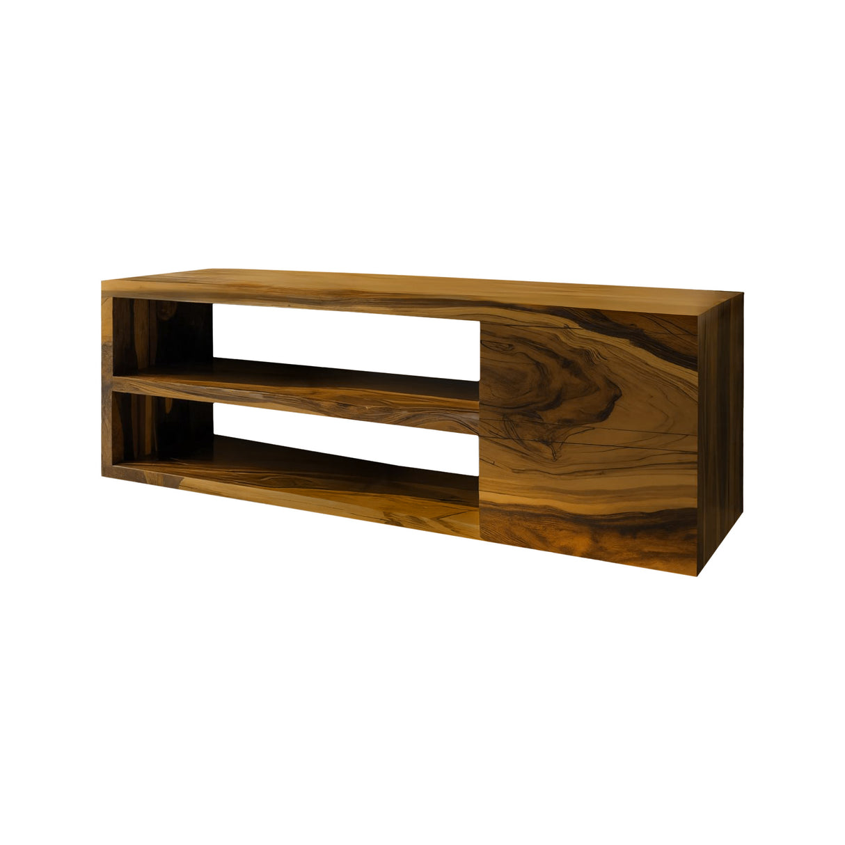 Echra Modern Japandi Handcrafted Solid Wood Floating Bathroom Vanity With Drawers Teak - Timberustic Floating Bathroom Vanity With Drawers