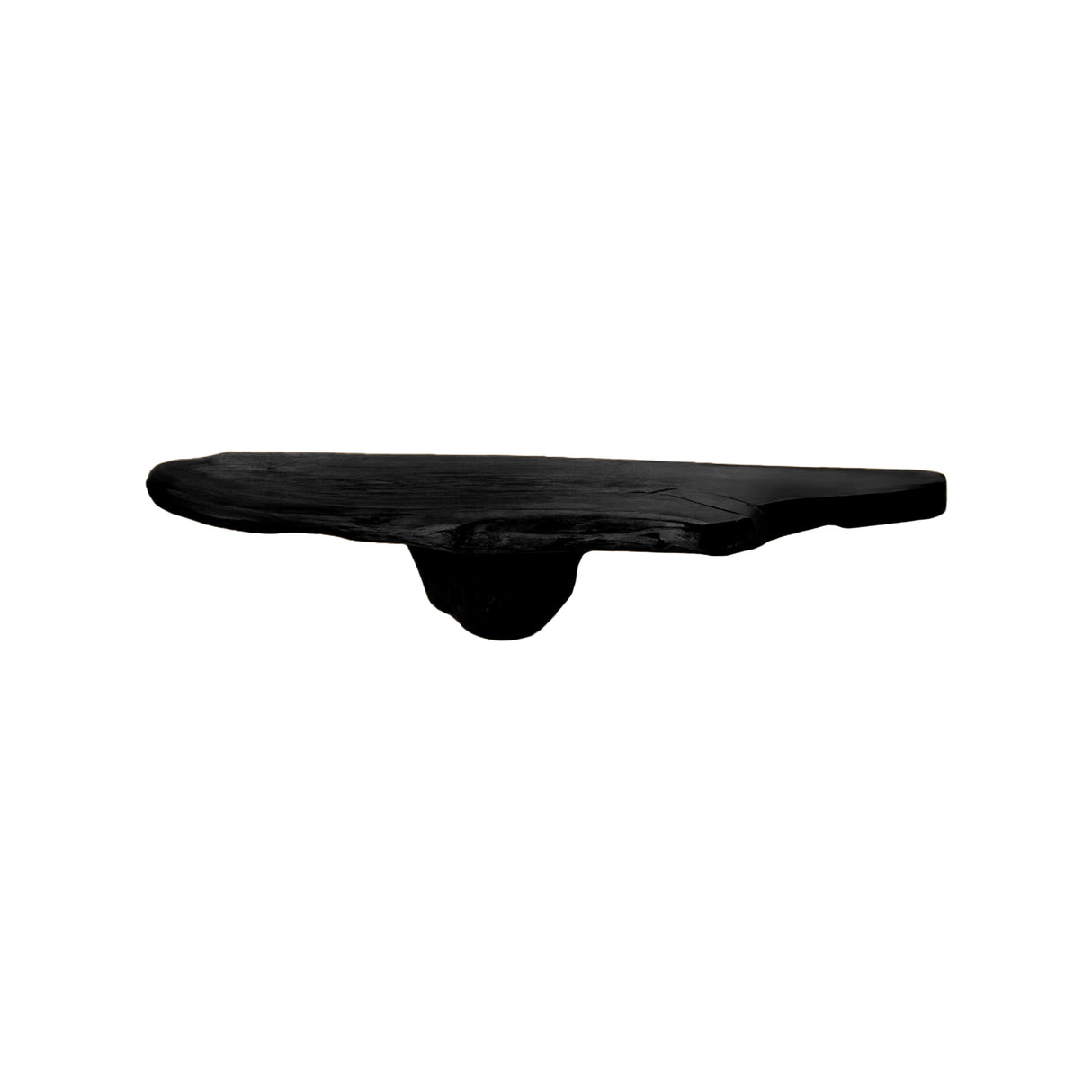 Echra Sculptural Handcrafted Solid Wood Mushroom Floating Shelf Black - Timberustic Floating Shelf