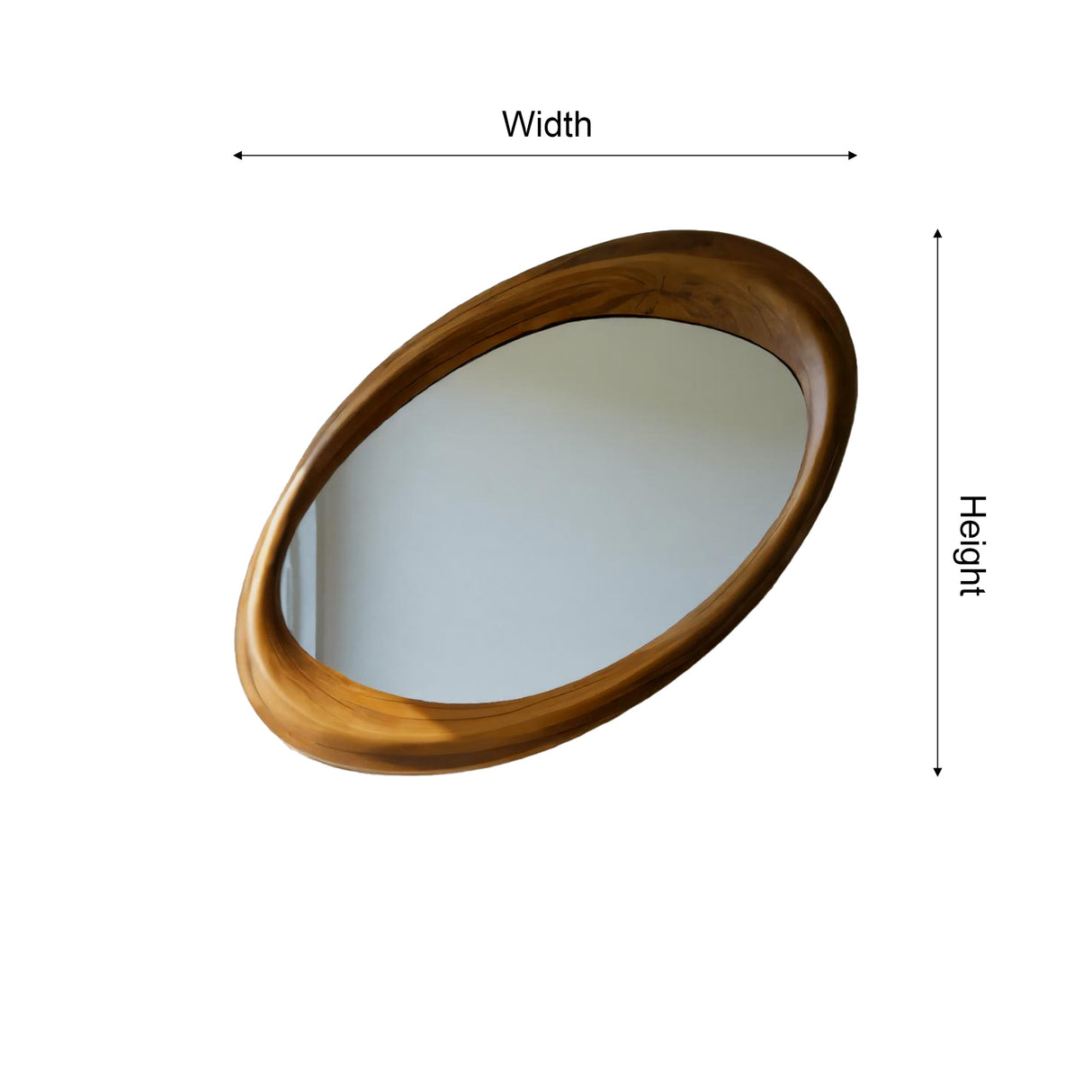 Eclipsera Artisan-Sculpted Solid Wood Mirror