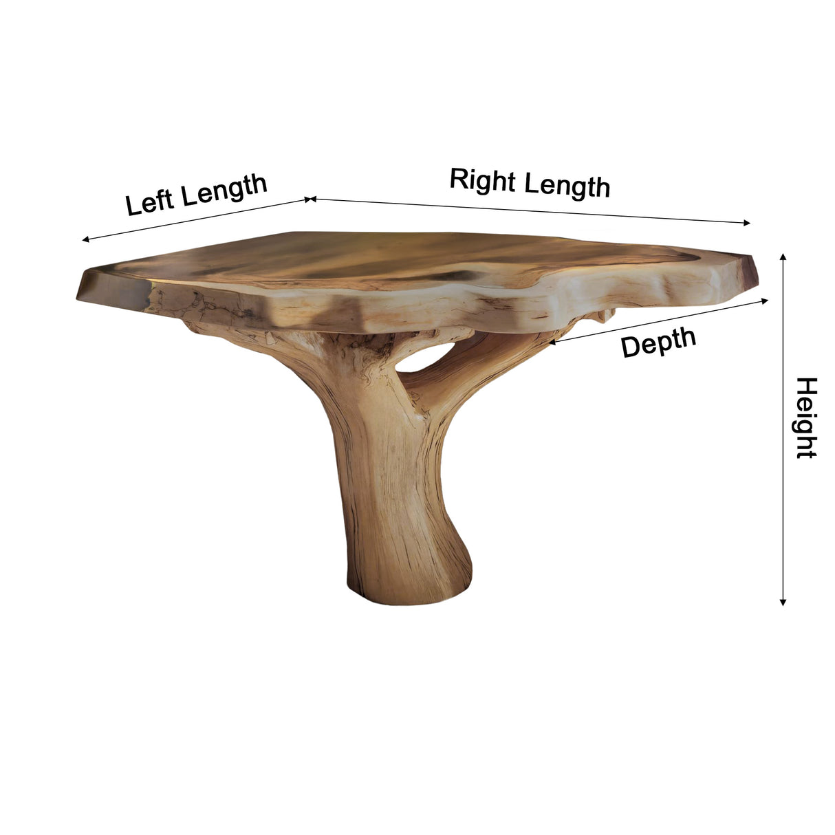 Elara Root-Form Corner Bathroom Vanity - Timberustic Corner Bathroom Vanity