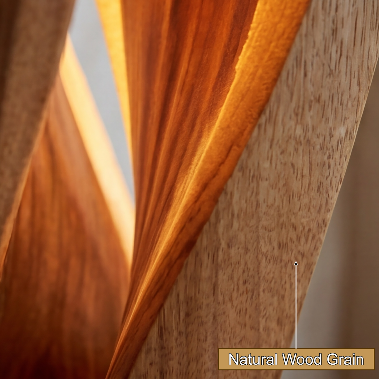 Elarion Sculpted Helix Integrated LED Wood Floor Lamp - Timberustic Floor Lamp