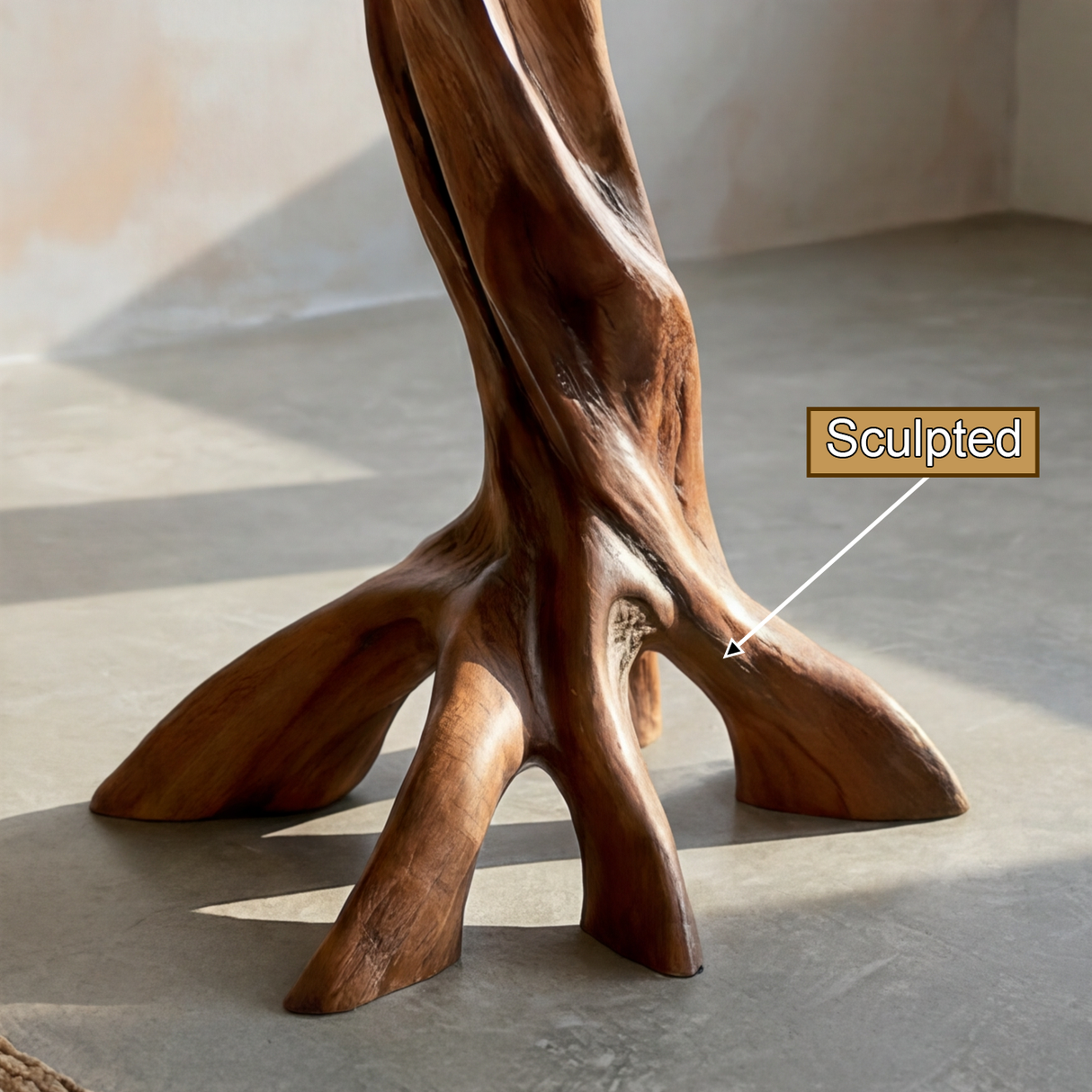 Elarion Sculpted Solid Wood Tree Coat Rack - Timberustic Tree Coat Rack