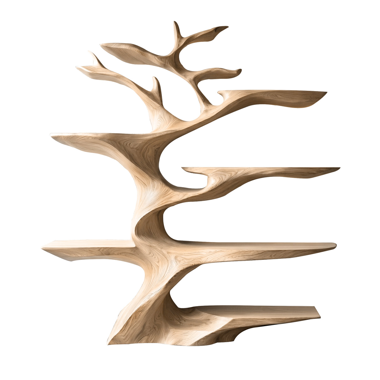 Elarion Sculptural Tree Wine Rack Natural Oak - Timberustic Tree Wine Rack