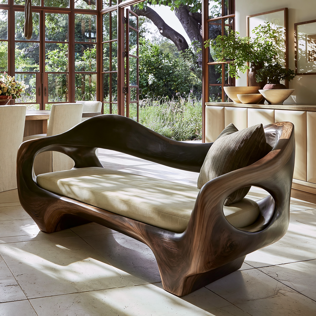 Elaris Sculpted Solid Wood Sofa - Timberustic Sofa