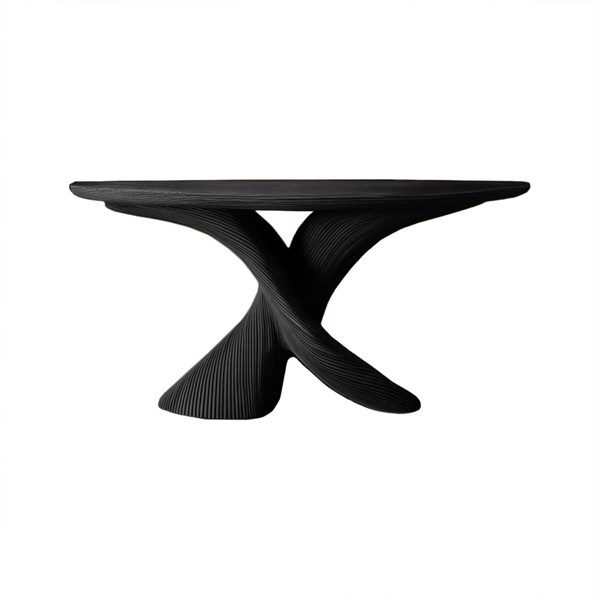 Elaris Sculptural Solid Wood Bathroom Vanity Table