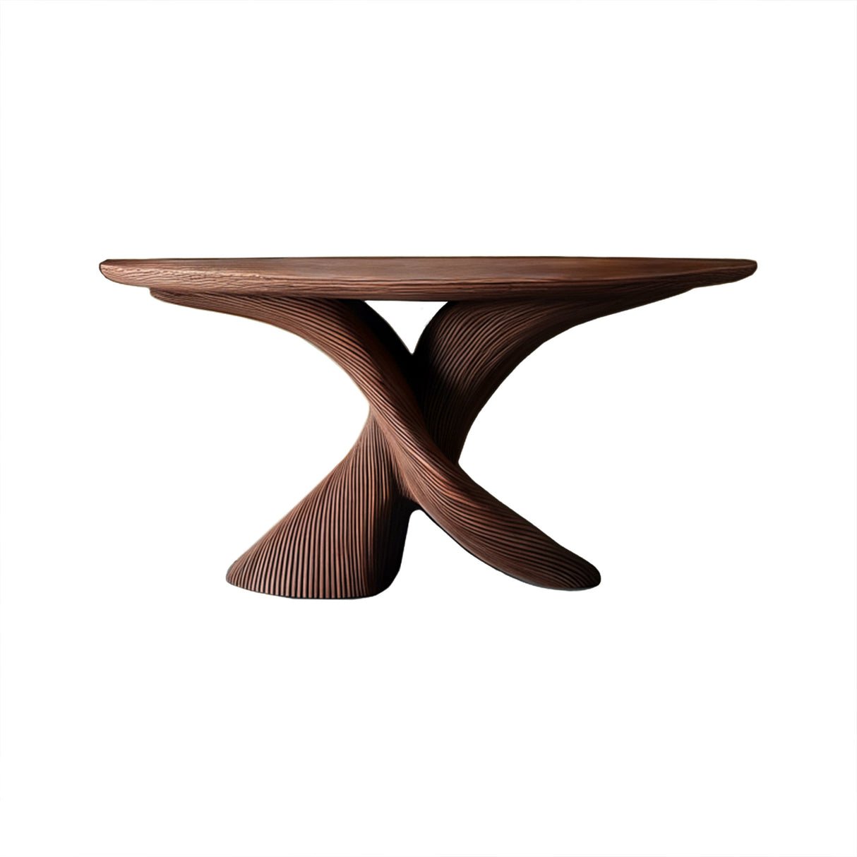 Elaris Sculptural Solid Wood Bathroom Vanity Table