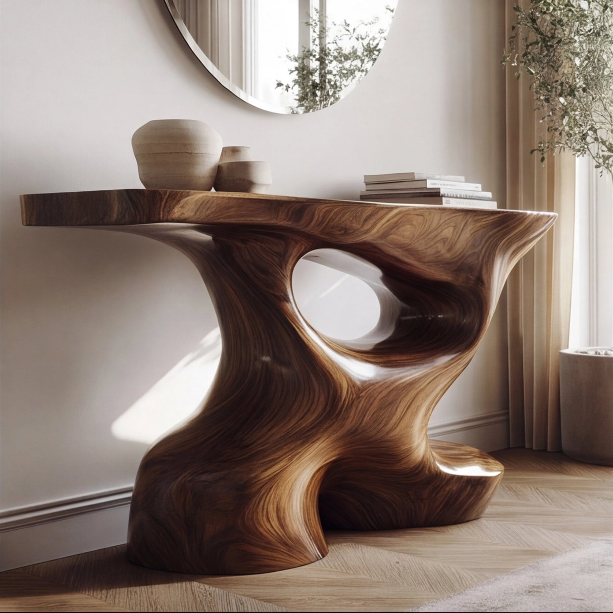 Elarvyn Sculpted Solid Wood Console Table - Timberustic Console Table