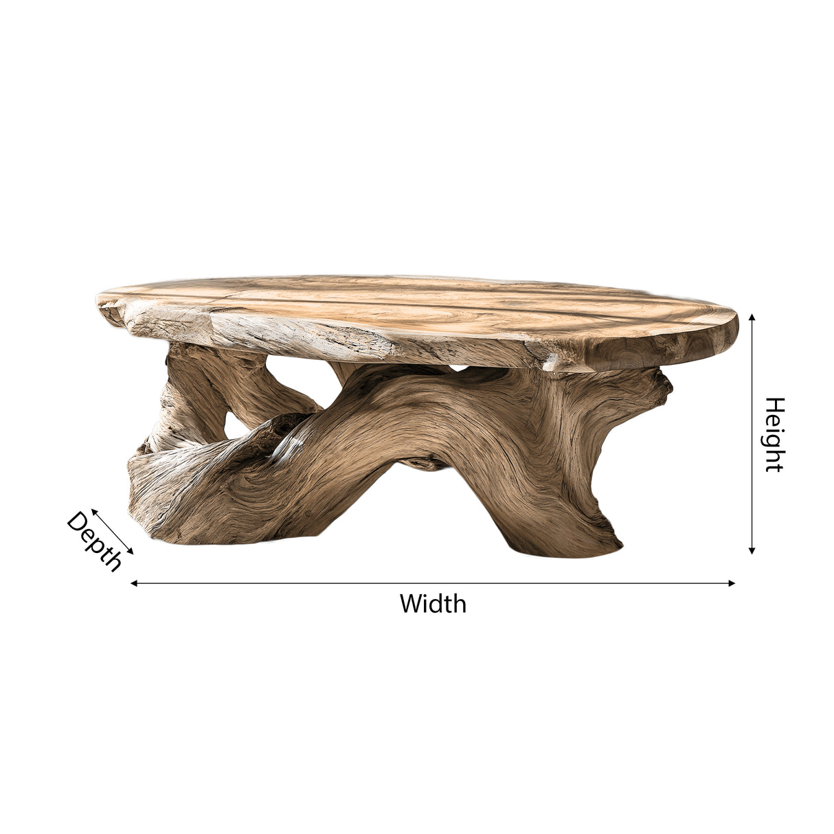 Eldara Live Edge Solid Wood Coffee Table - Timberustic Coffee Table
